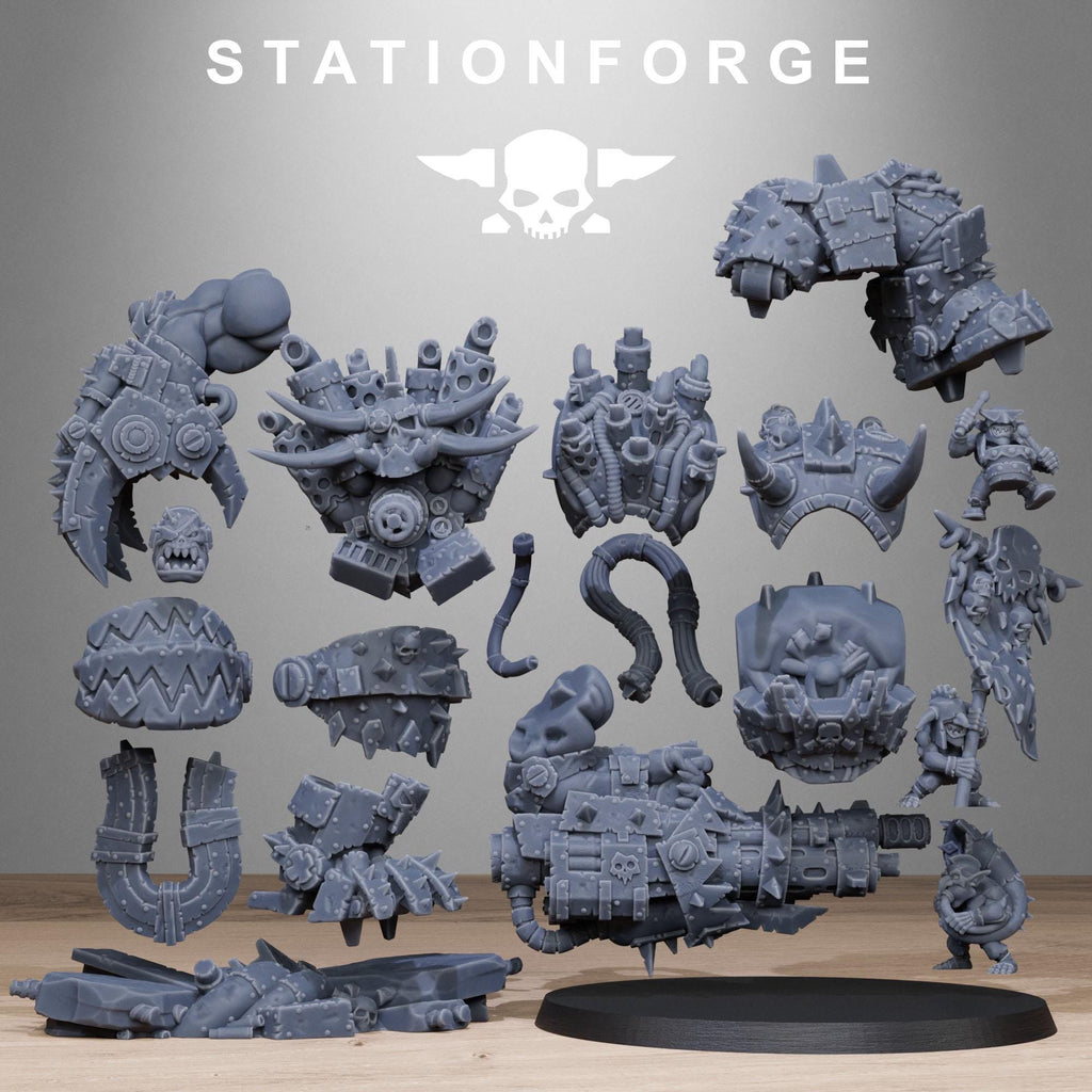 Orkaz Grand Nutta 3.0 Miniature | 14K Resin Ork Warboss Proxy (28mm/32mm Scale)