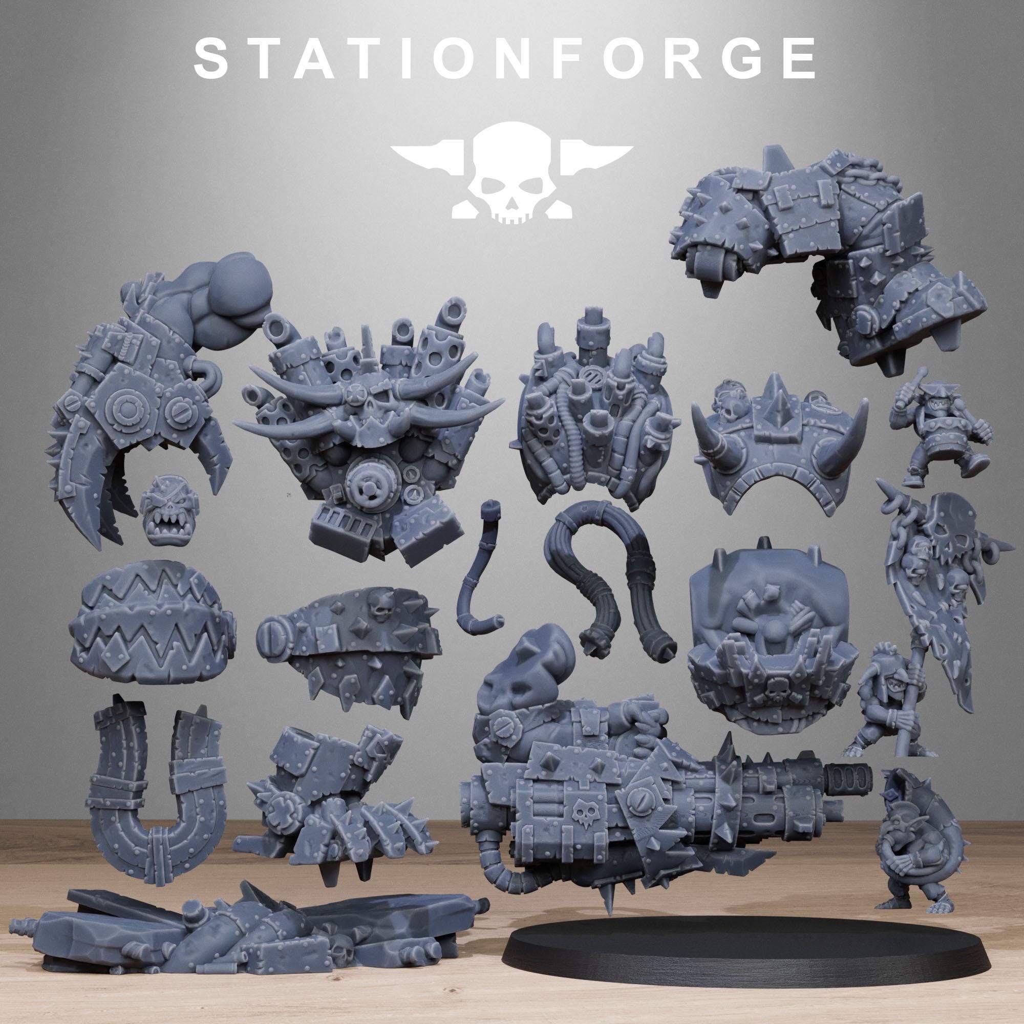 Orkaz Grand Nutta 3.0 Miniature | 14K Resin Ork Warboss Proxy (28mm/32mm Scale)