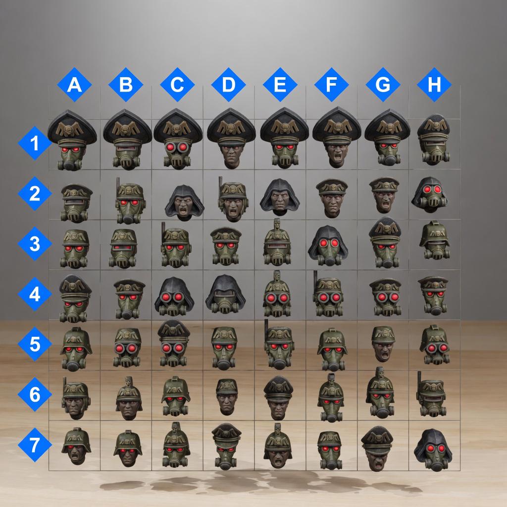 GrimGuard Infantry Heads | 16K Resin Custom Bits | 28mm/32mm StationForge