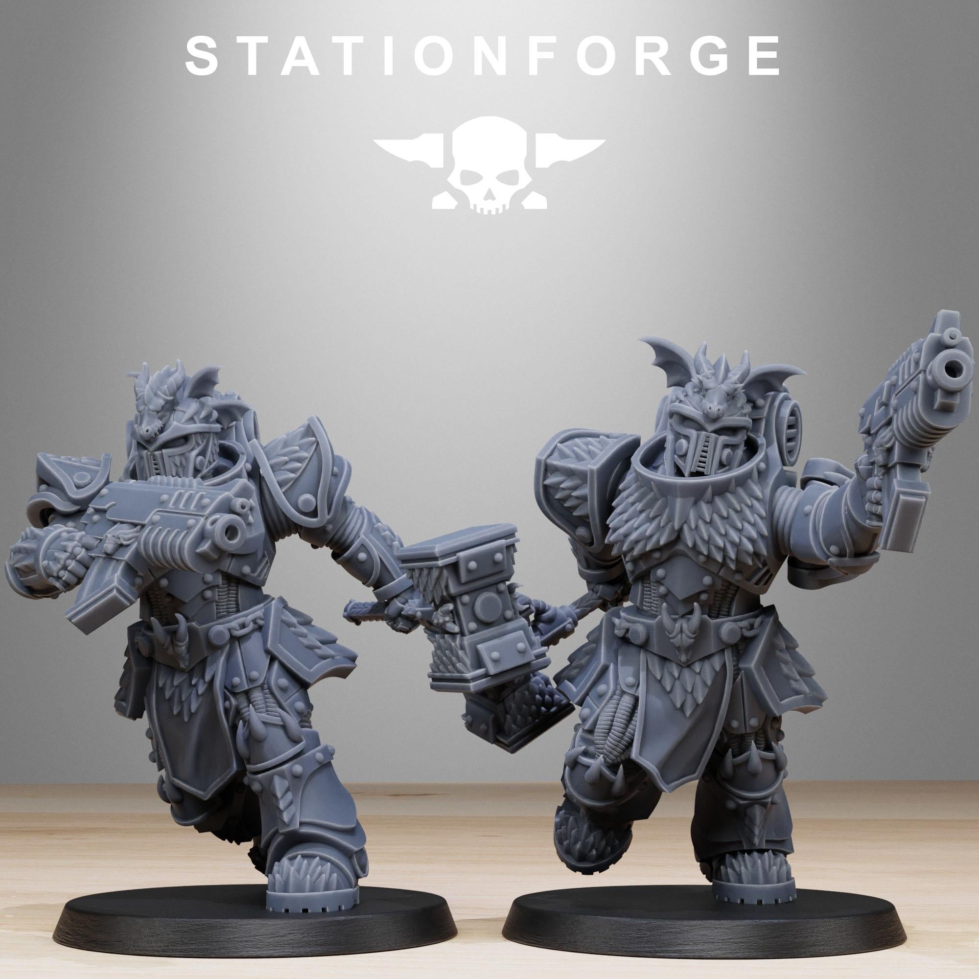 Socratis Dragon Knights - StationForge - 28mm/32mm 14K Resin Miniatures - Sci-Fi Grimdark & Proxy Wargame