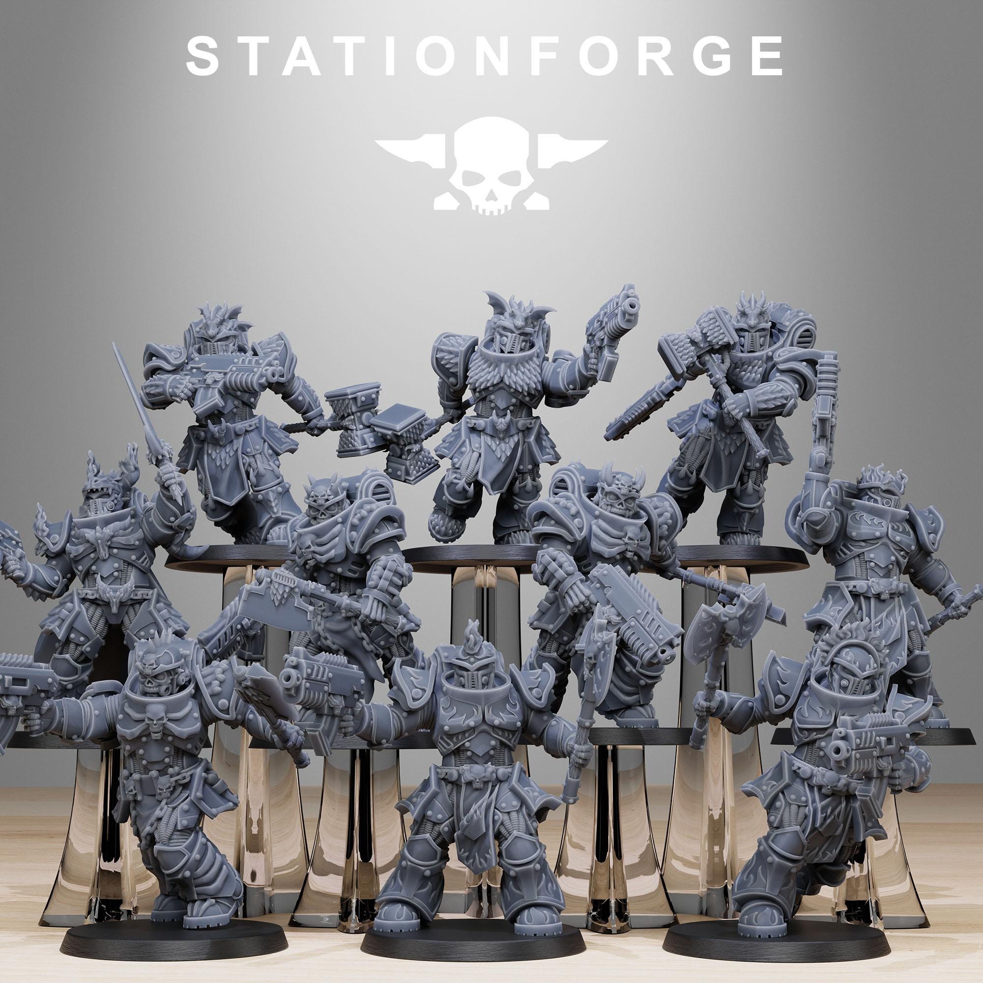 Socratis Dragon Knights - StationForge - 28mm/32mm 14K Resin Miniatures - Sci-Fi Grimdark & Proxy Wargame