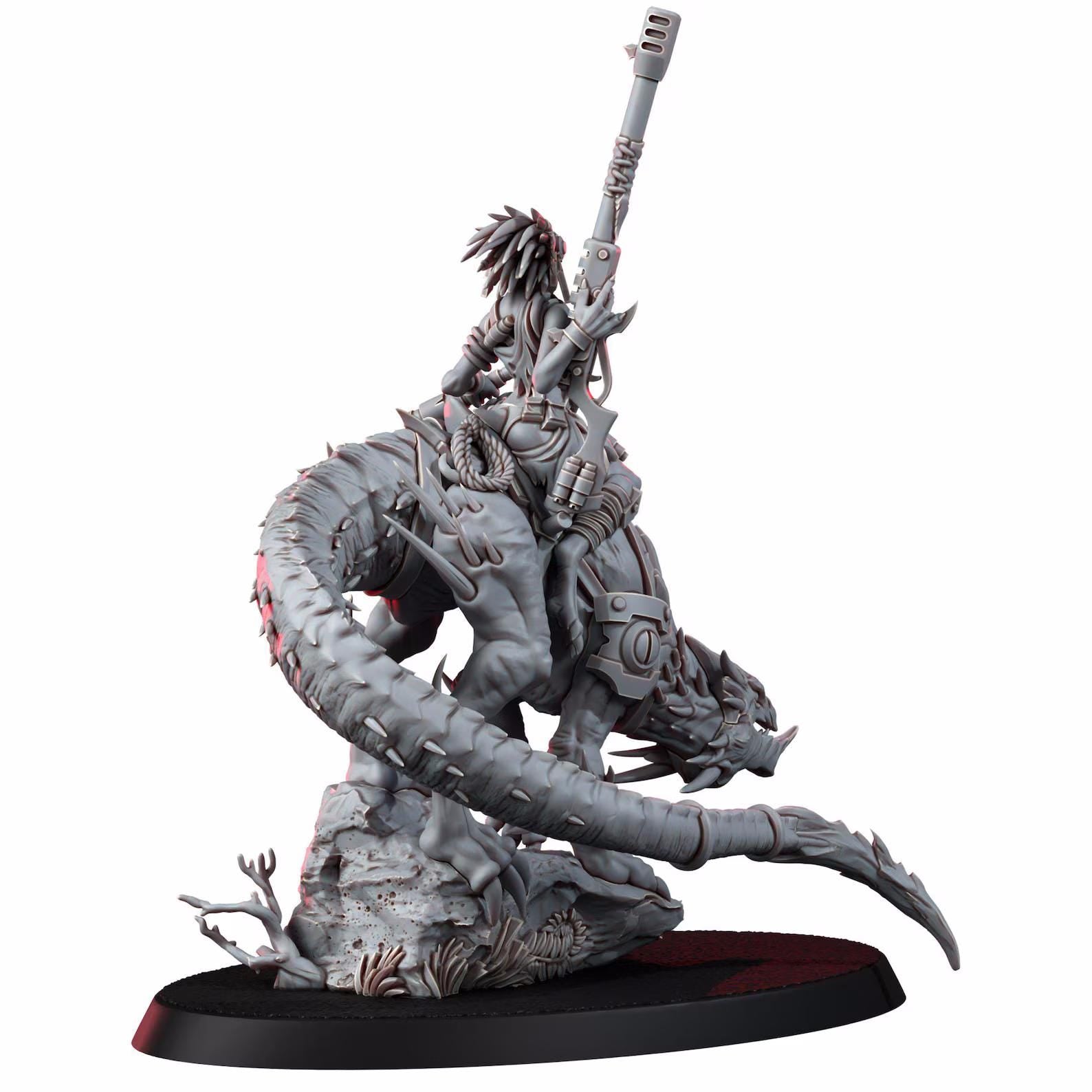 Greater Good Krooll Wild Rider - 14K Resin Miniature - Alien Auxiliary Proxy - Sci-Fi Tabletop Wargame