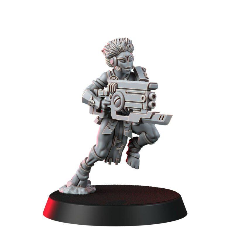 Greater Good Strike Charger | 14k Resin Miniature | Sci-Fi Tech Soldier Proxy | Tabletop Wargaming