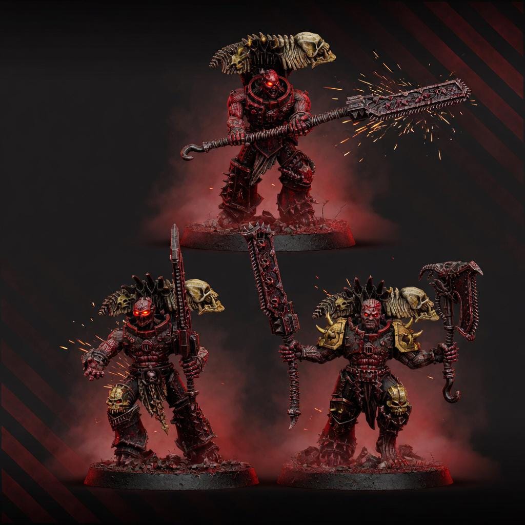 Possessed Butchers Squad | 14k Resin Miniature | Sci-Fi Chaos Demon Infantry DakkaDakka.Store