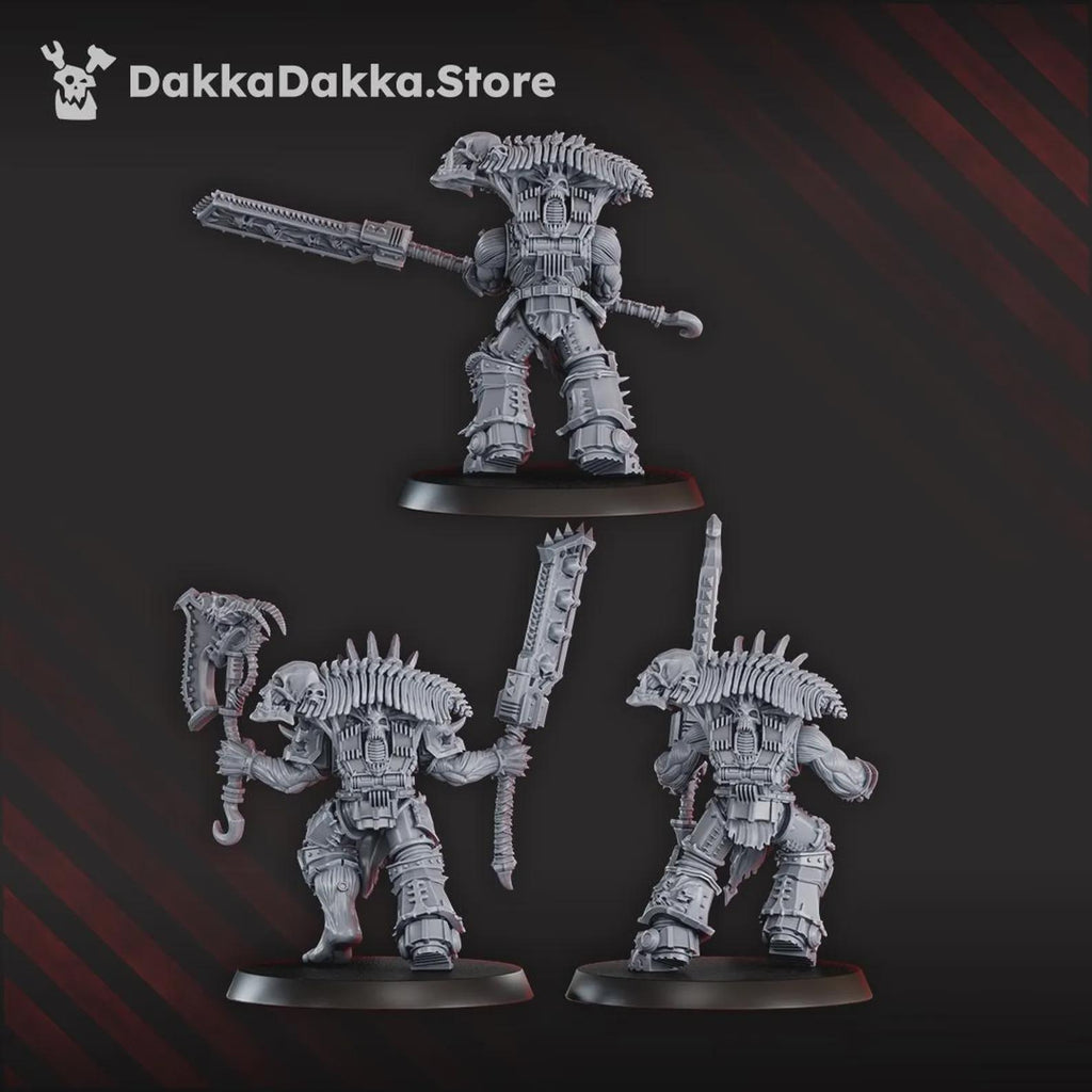 Possessed Butchers Squad | 14k Resin Miniature | Sci-Fi Chaos Demon Infantry DakkaDakka.Store