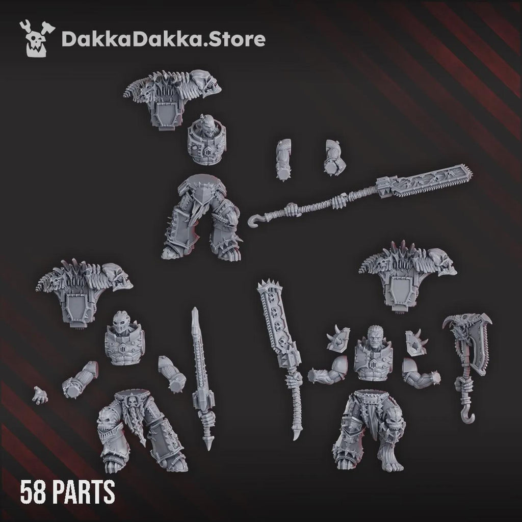 Possessed Butchers Squad | 14k Resin Miniature | Sci-Fi Chaos Demon Infantry DakkaDakka.Store