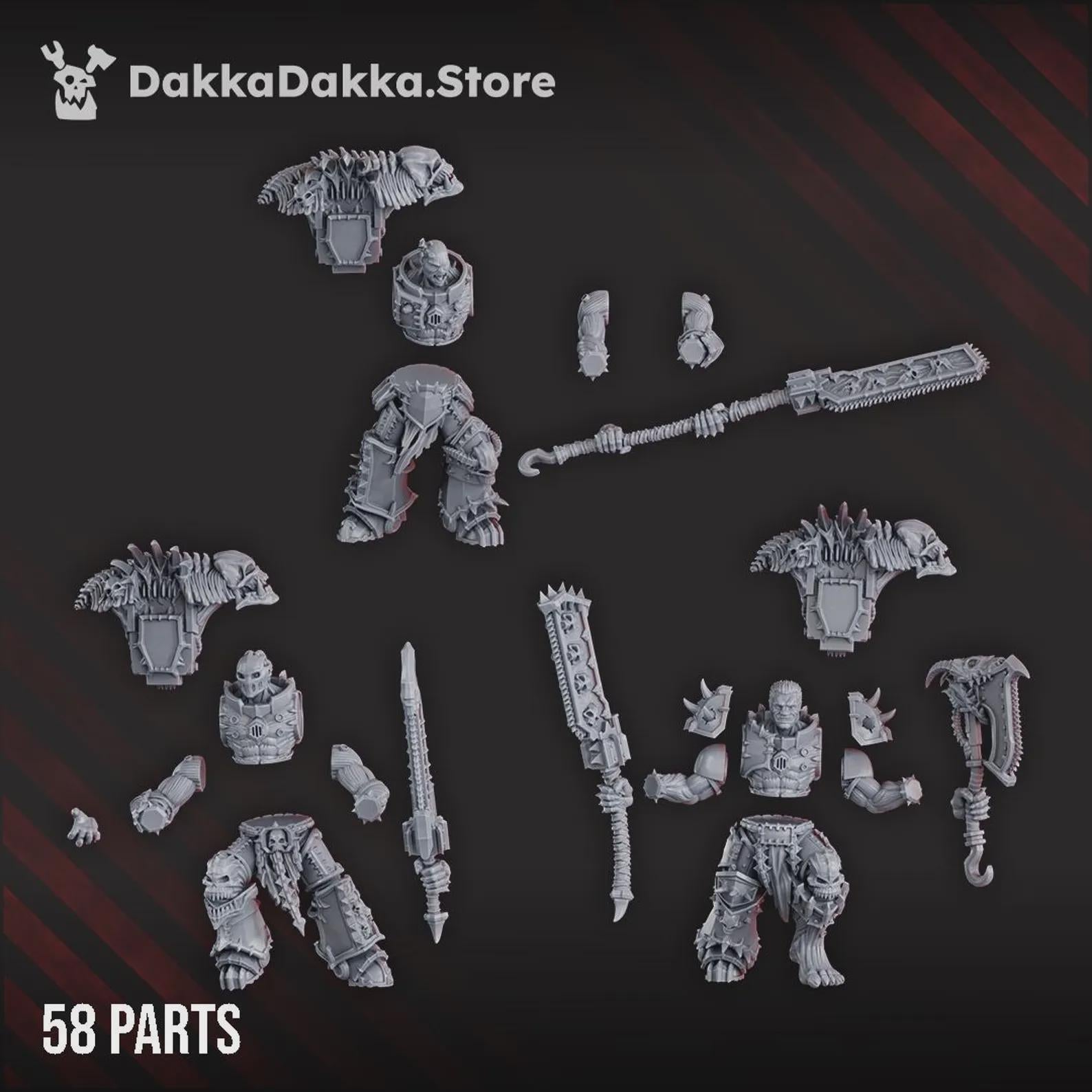 Possessed Butchers Squad | 14k Resin Miniature | Sci-Fi Chaos Demon Infantry DakkaDakka.Store