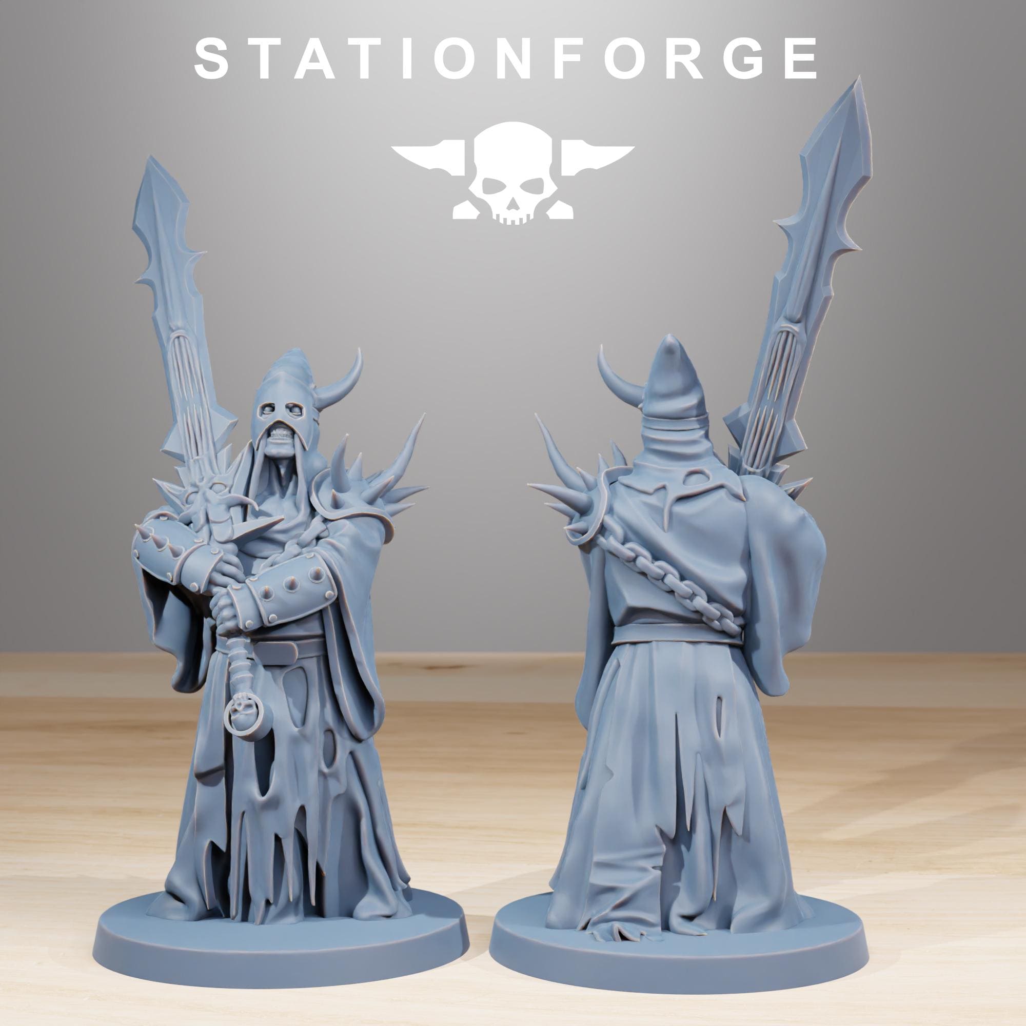Corrupted Guard Fanatics Miniature Squad | 14k Resin Wargaming Proxy