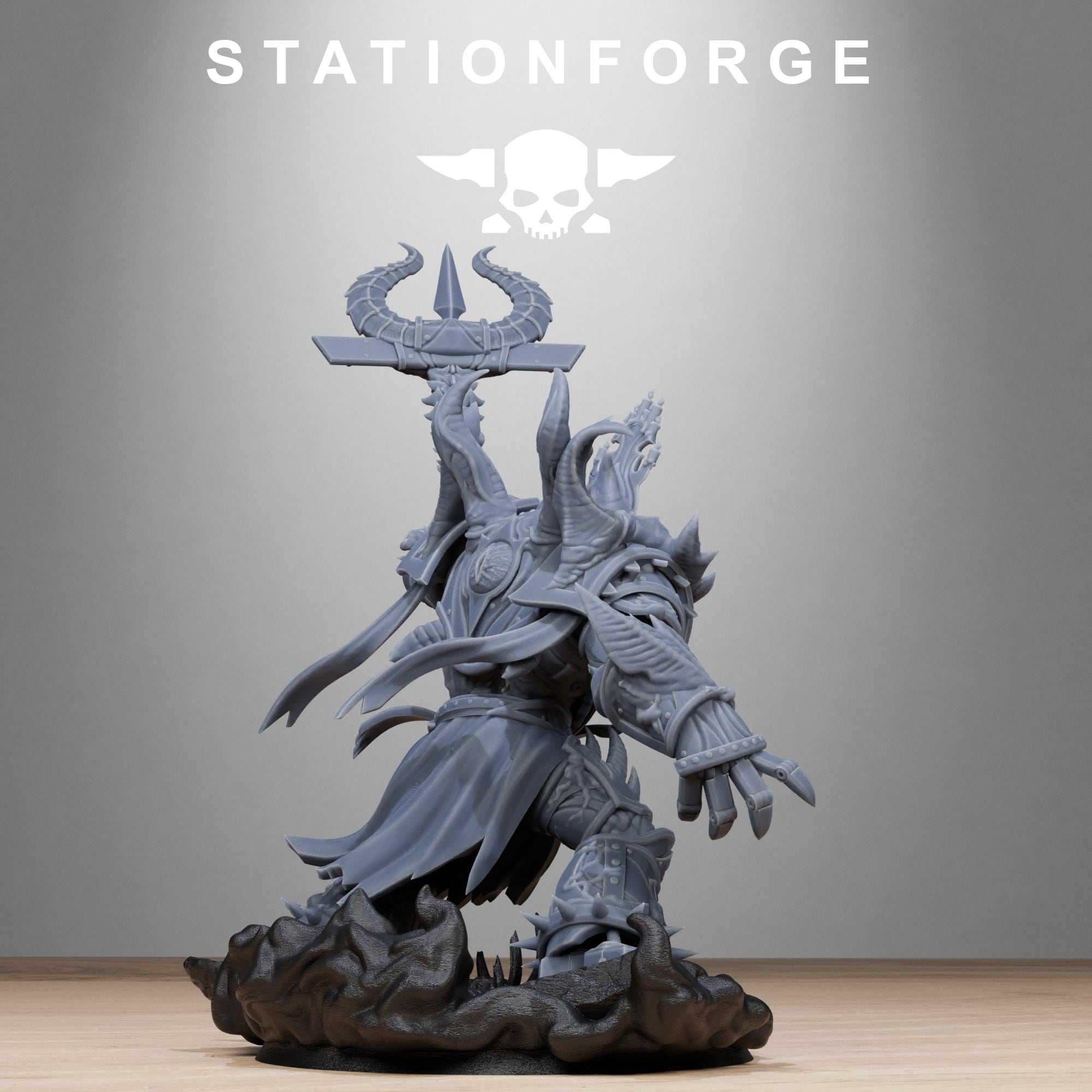 Corrupted Guard King Brute Miniature | 14k Resin Wargaming Model Proxy