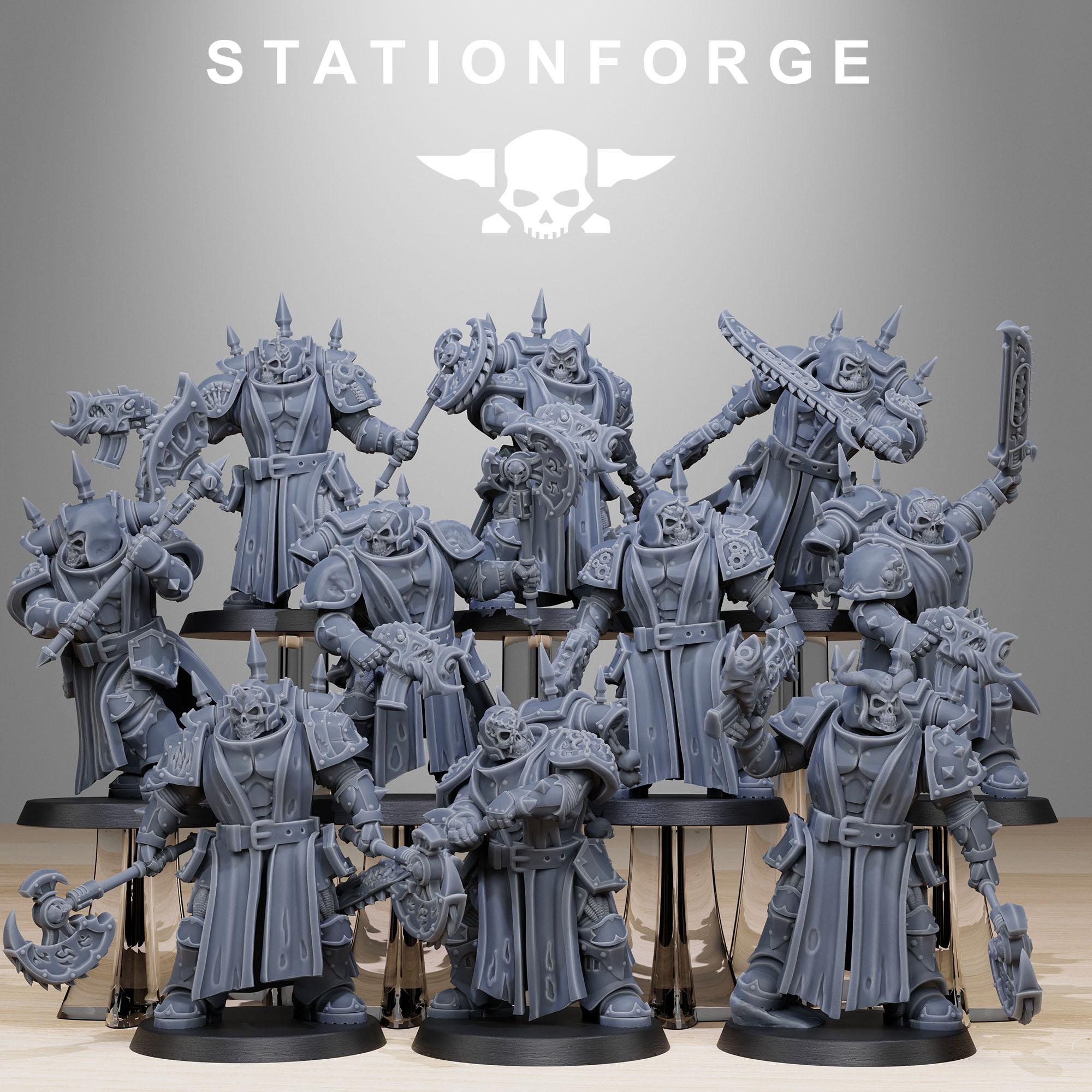Corrupted Socratis Squad Miniatures | 14K Resin Chaos Space Marines Proxy