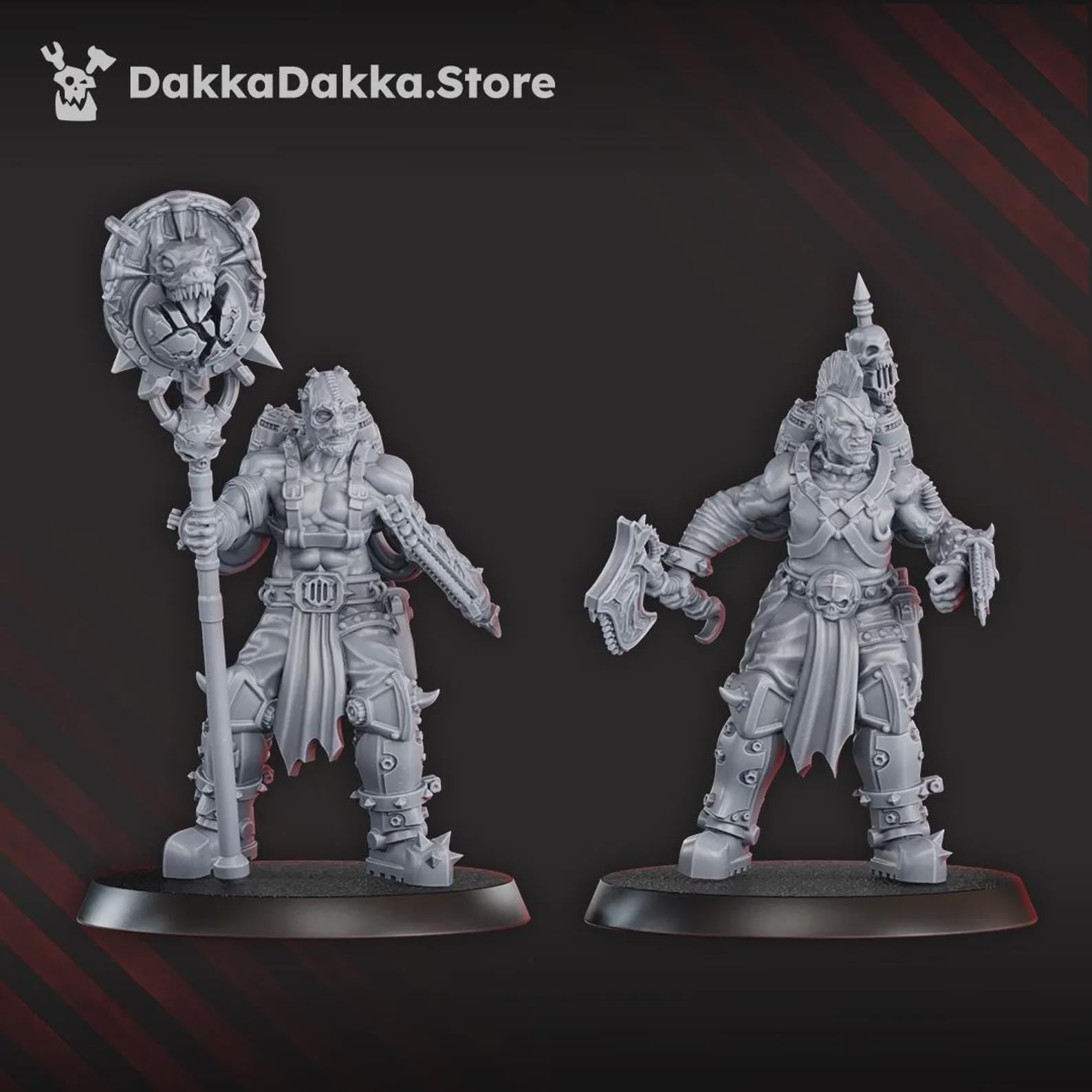 Mad Hyenas Squad | 14k Resin Miniature | Chaos Hounds Proxy | Mutant Beasts | Grimdark Tabletop Wargaming