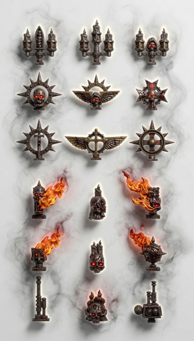 Backpack Decorations 14k resin | Eternal Pilgrims | GreyTide Studio Templar Upgrades | Grimdark Tabletop Wargaming