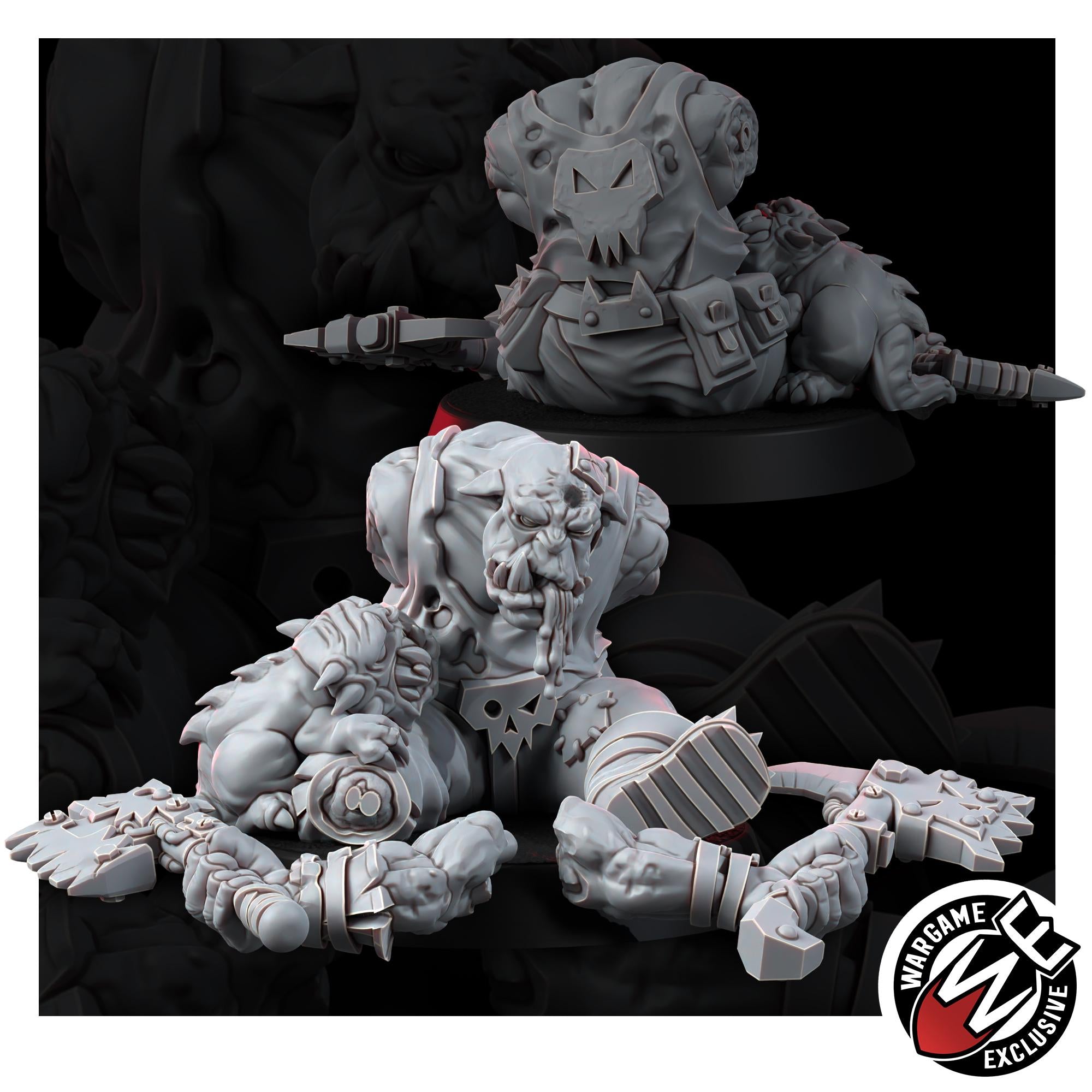 Ork Corpses | 14K Resin Terrain Bits | Space Orcs Wargaming Casualty Markers
