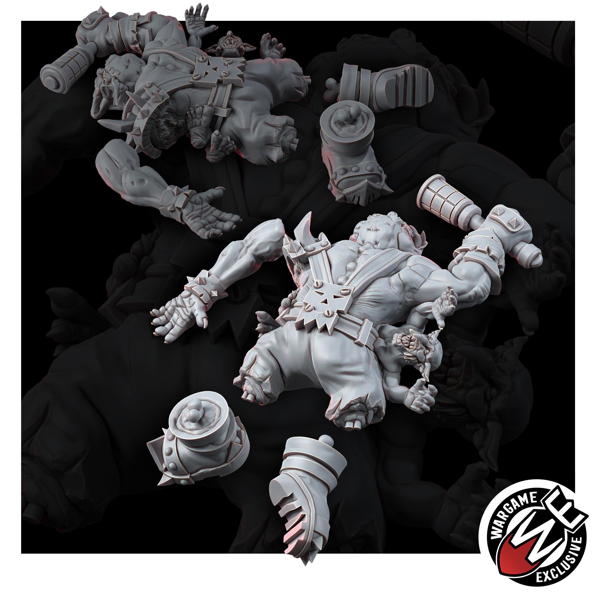 Ork Corpses | 14K Resin Terrain Bits | Space Orcs Wargaming Casualty Markers