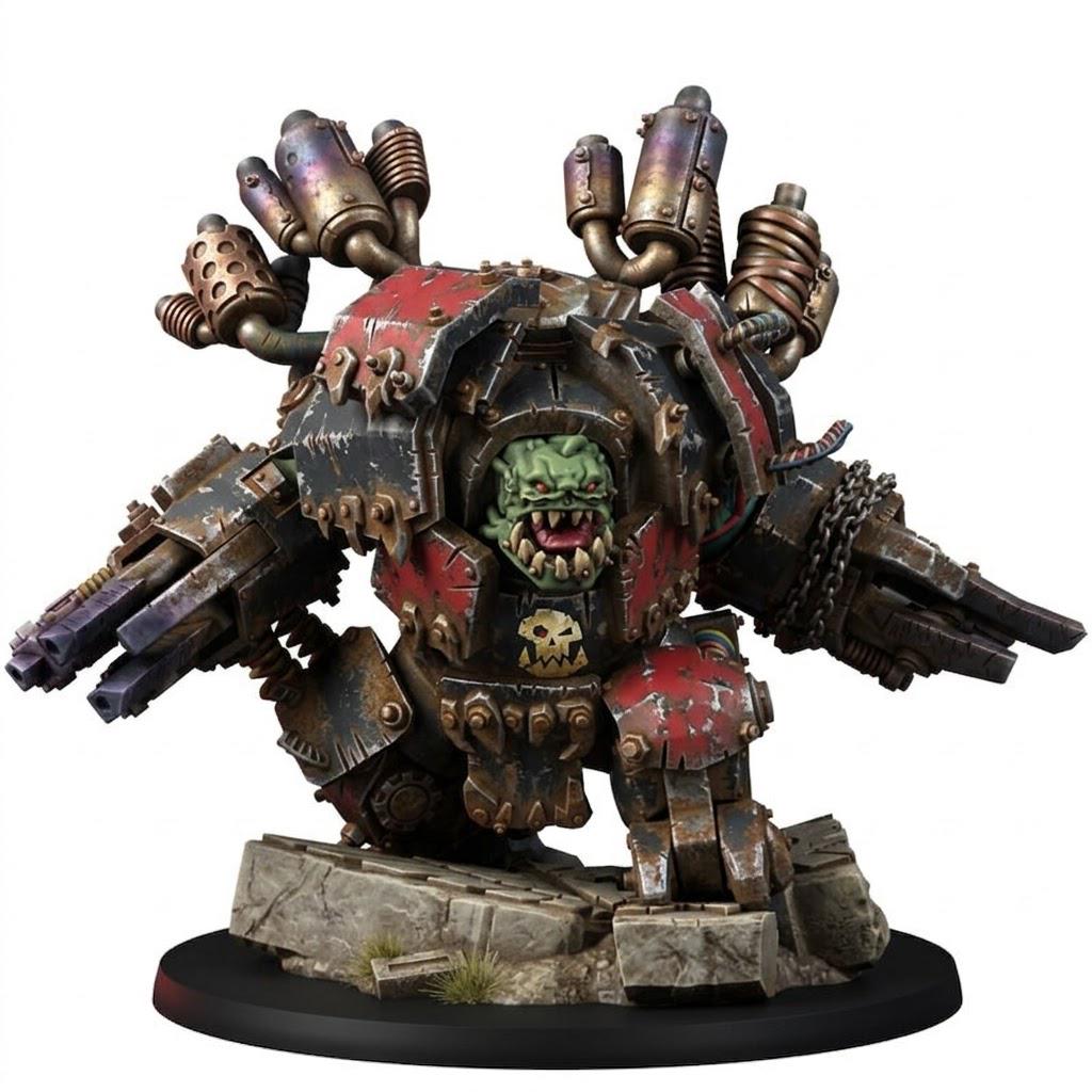 Ork Grand-O-Warboss | 14k Resin Miniature | Supreme Orc Boss Proxy | Space Orcs Wargaming | Grimdark Tabletop