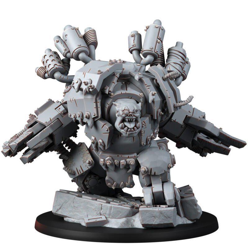 Ork Grand-O-Warboss | 14k Resin Miniature | Supreme Orc Boss Proxy | Space Orcs Wargaming | Grimdark Tabletop