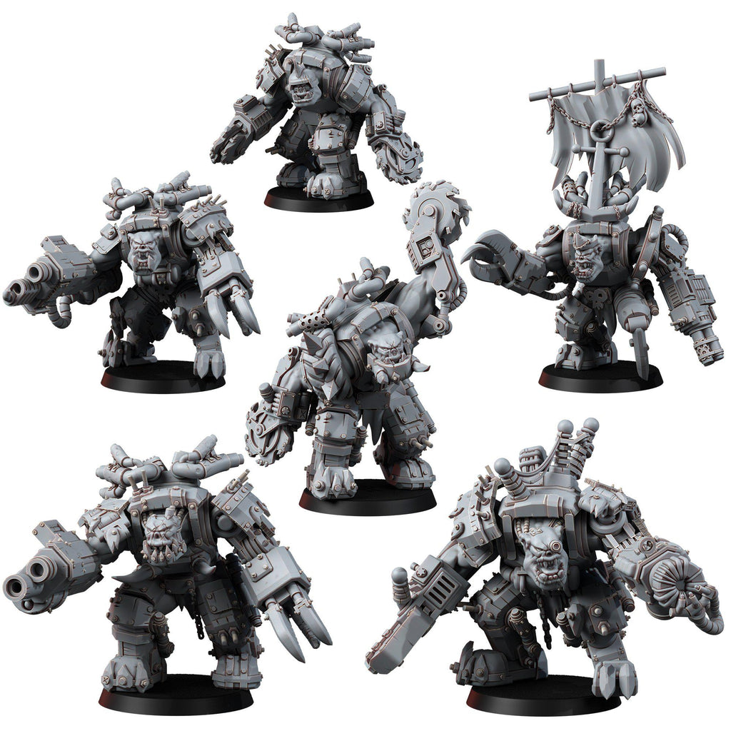 Mega Armoured Bulorkz | 14K Resin Miniatures | Space Orcs Wargaming Proxy