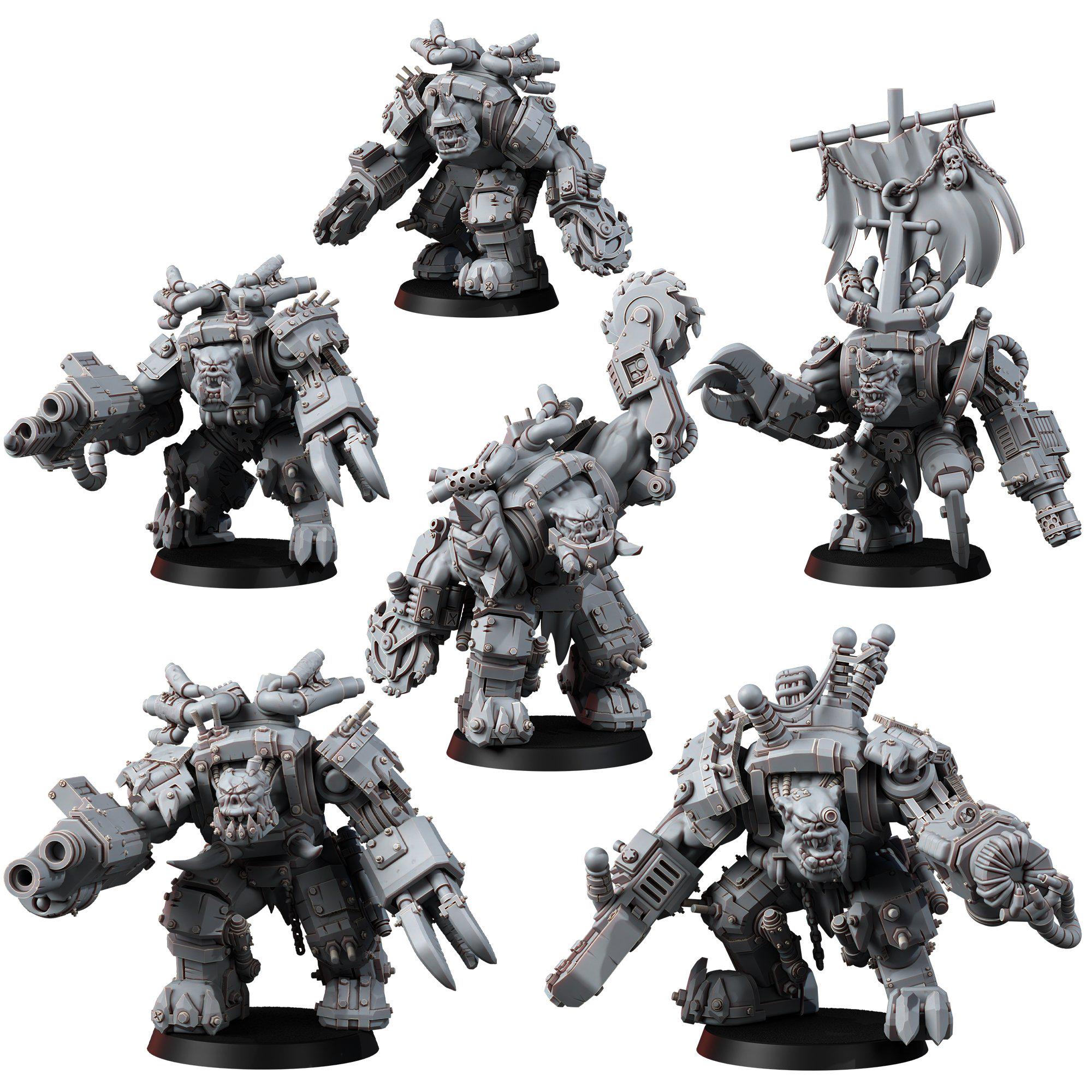 Mega Armoured Bulorkz | 14K Resin Miniatures | Space Orcs Wargaming Proxy
