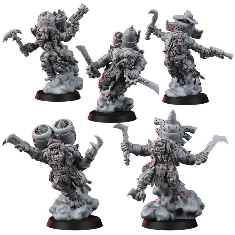 Ork Stormcrows | 14k Resin Miniatures | Stormboyz Proxy | Space Orcs Wargaming | Grimdark Tabletop