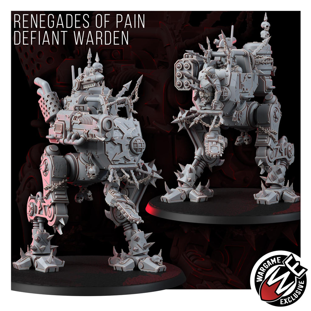 Chaos Renegades Defiant Warden Walker | 14k Resin Miniature Proxy (V1/V2)