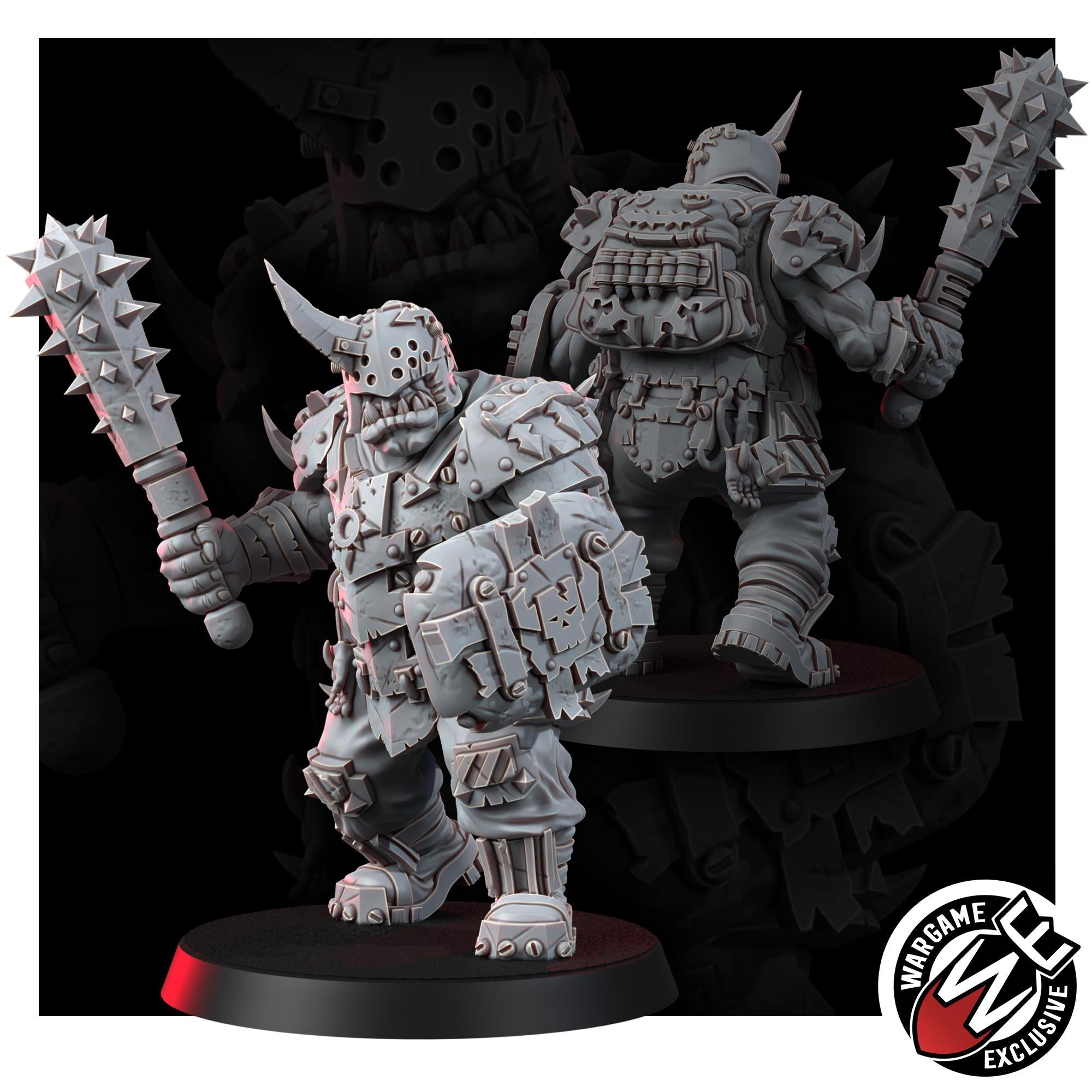 Chaos Renegades Bulls | 14k Resin Miniatures | Chaos Ogryn Proxy | Traitor Guard | Grimdark Tabletop