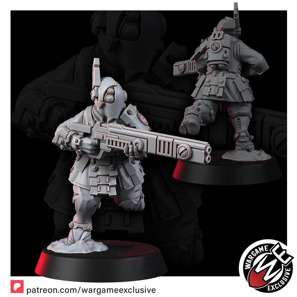 Greater Good Ashigaru Battle Fires T1 | 16K Resin | Unpainted Miniature Wargaming Proxy