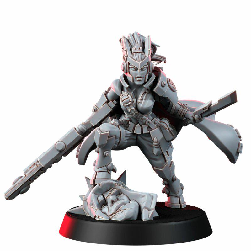 Greater Good Flamesword Battle General 16K Resin | Unpainted Miniature Wargaming Proxy