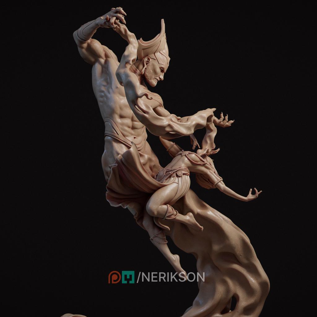 Wish Diorama | Nerikson Fantasy Djinn Resin Model Kit (75mm/140mm Scale)