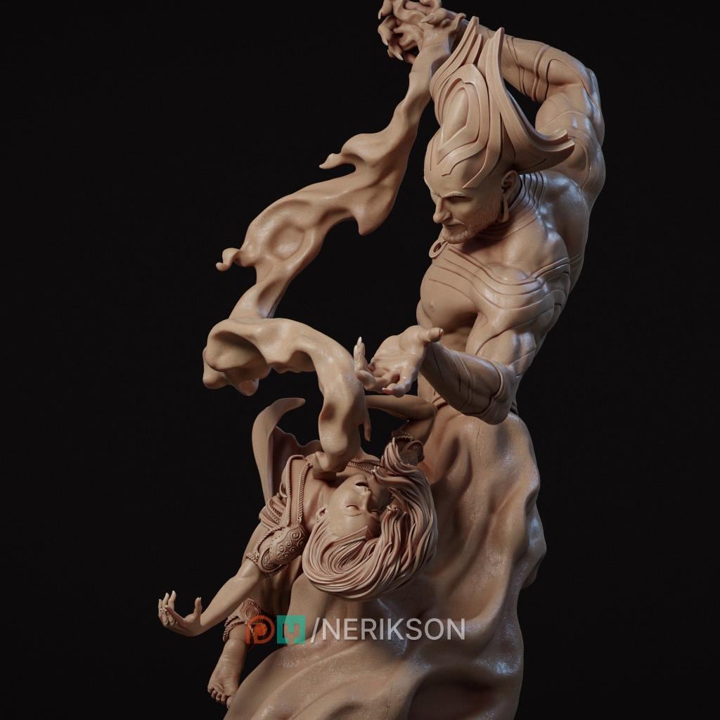 Wish Diorama | Nerikson Fantasy Djinn Resin Model Kit (75mm/140mm Scale)