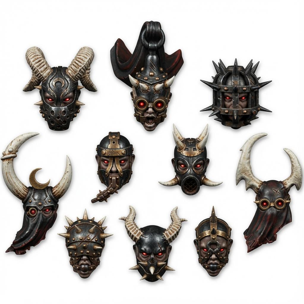 Renegades Of Excess Penetrator Heads | 14K Resin 3D Printed Chaos Bits 10 Heads
