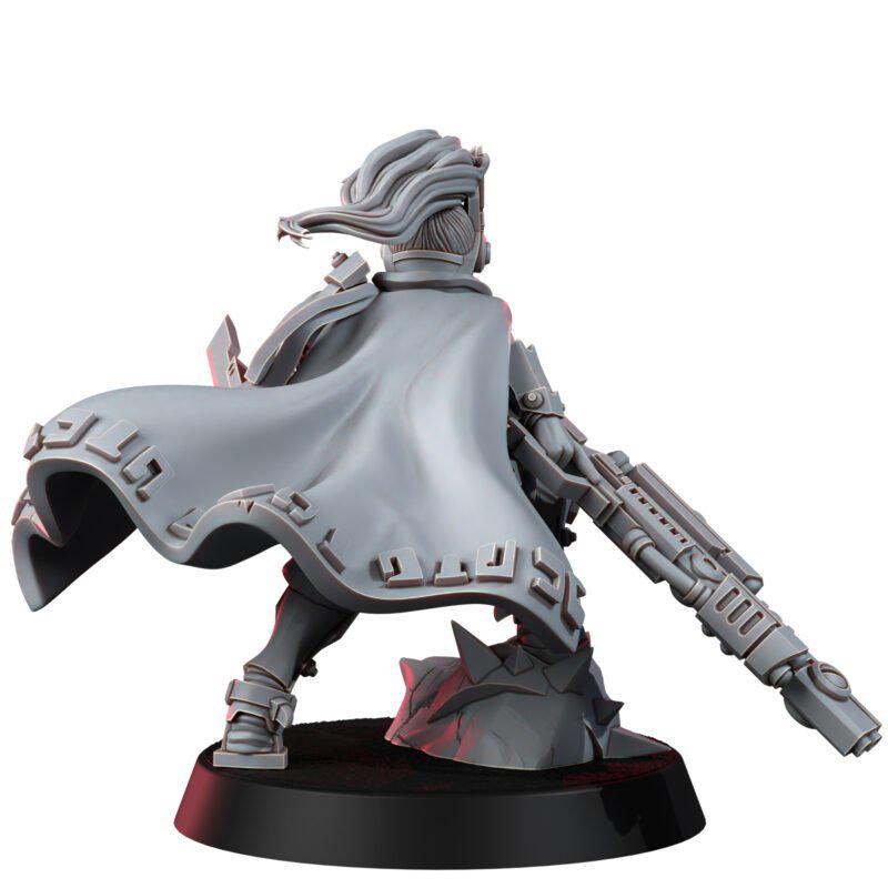 Greater Good Flamesword Battle General 16K Resin | Unpainted Miniature Wargaming Proxy