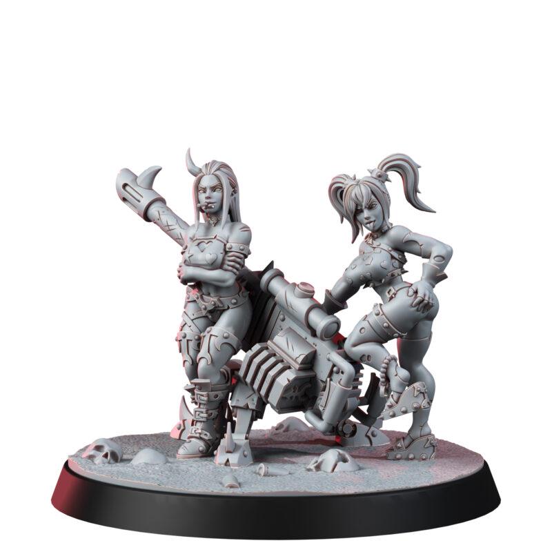 Renegades of Excess Rapture Weapon Teams 16K Resin | Unpainted Miniature Wargaming Proxy