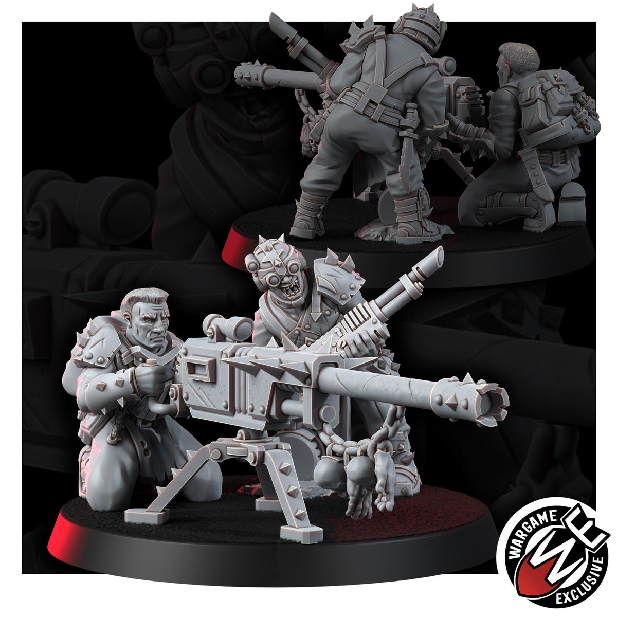 Chaos Renegades Of Pain Agony Weapon Team – Chaos Proxy, Wargame Exclusive – 3D printed 16K resin miniature – photo 6 of 9