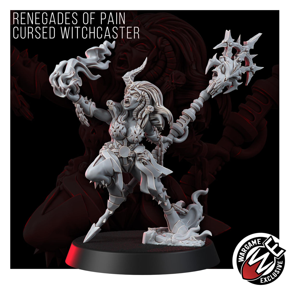 Chaos Renegades Of Pain Cursed Witchcaster – Chaos Proxy, Wargame Exclusive – 3D printed 16K resin miniature – photo 4 of 7