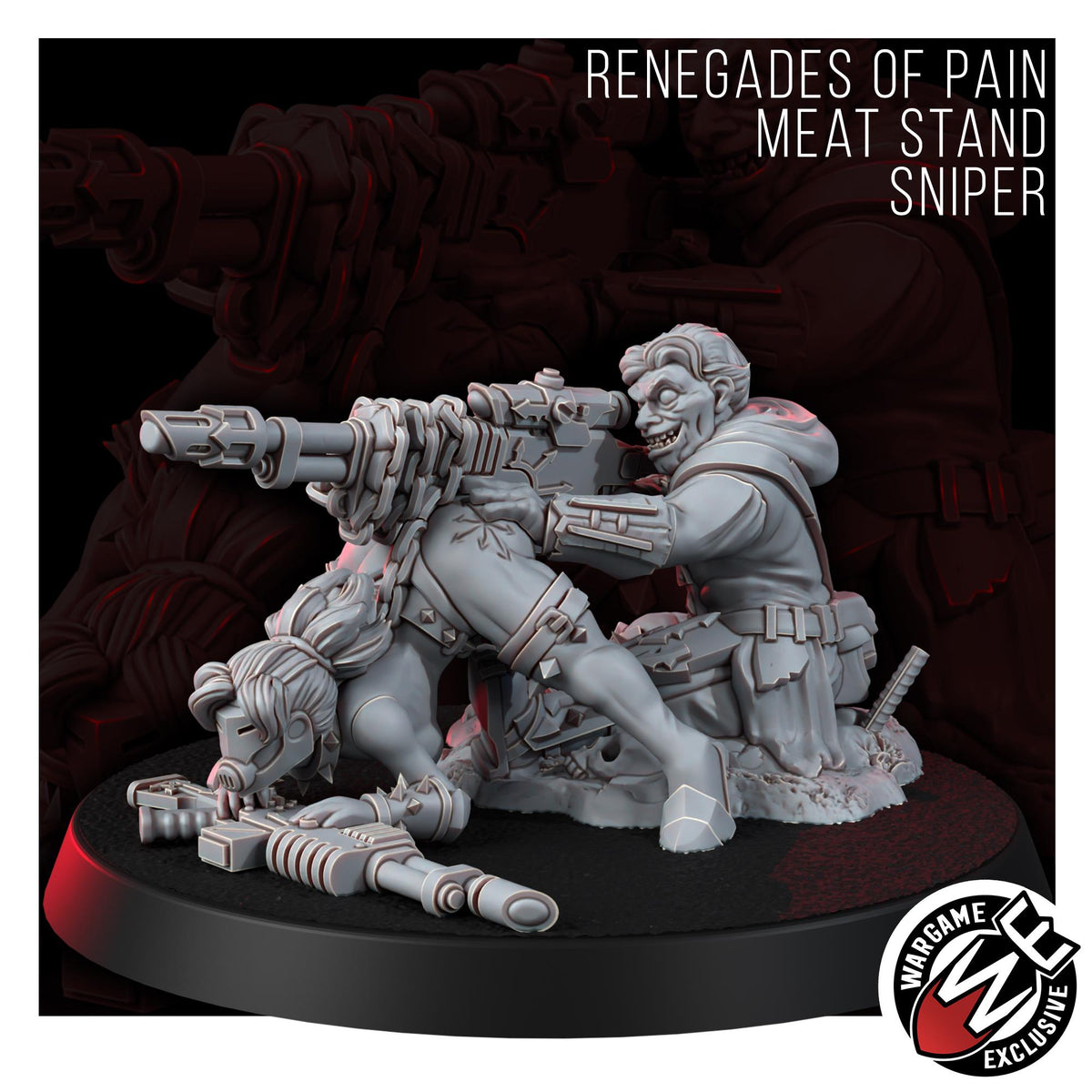 Chaos Renegades Meat Stand Sniper – Chaos Proxy, Wargame Exclusive – 3D printed 16K resin miniature – photo 4 of 8