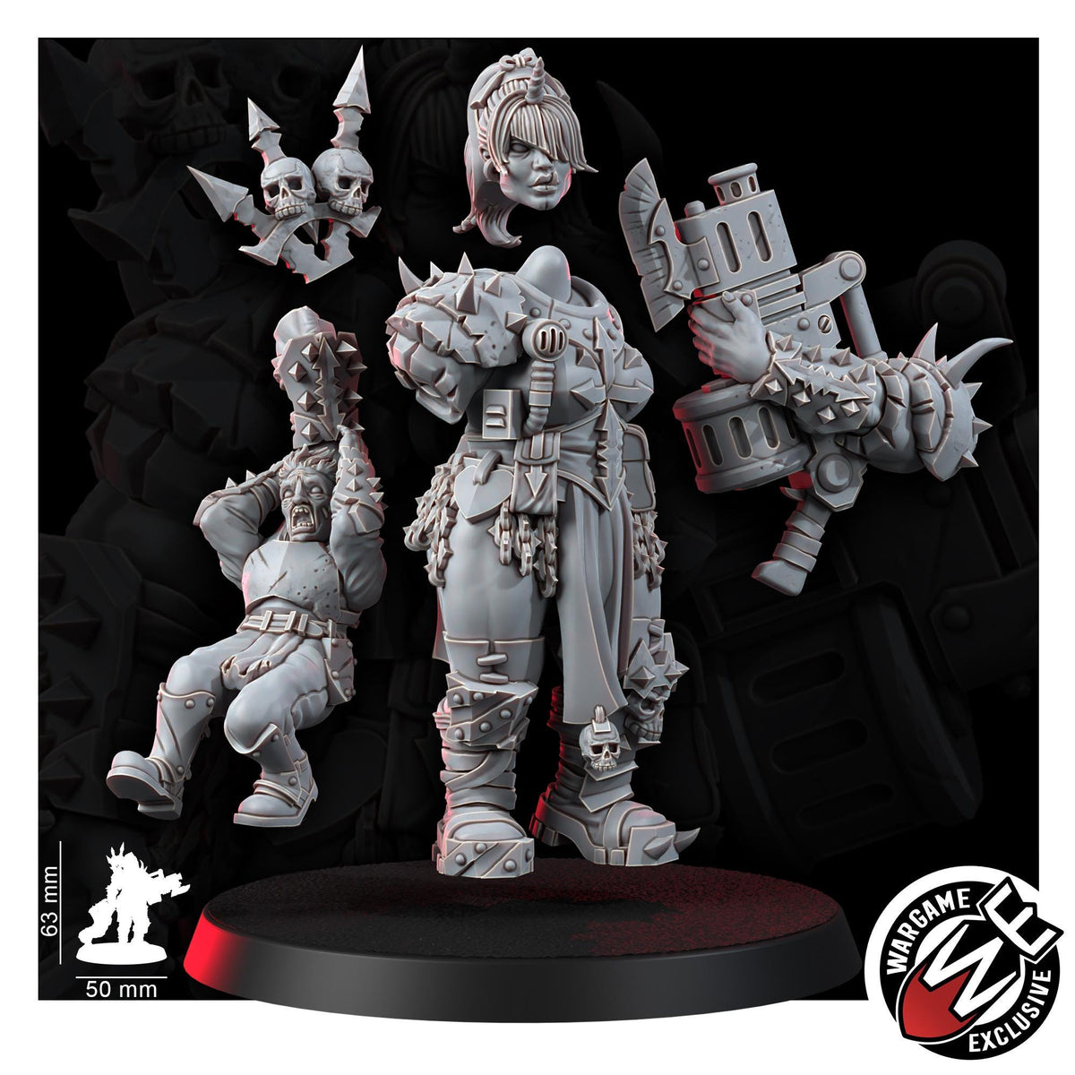 Chaos Renegades Of Pain Momma Ogruns – Chaos Proxy, Wargame Exclusive – 3D printed 16K resin miniature – photo 9 of 9