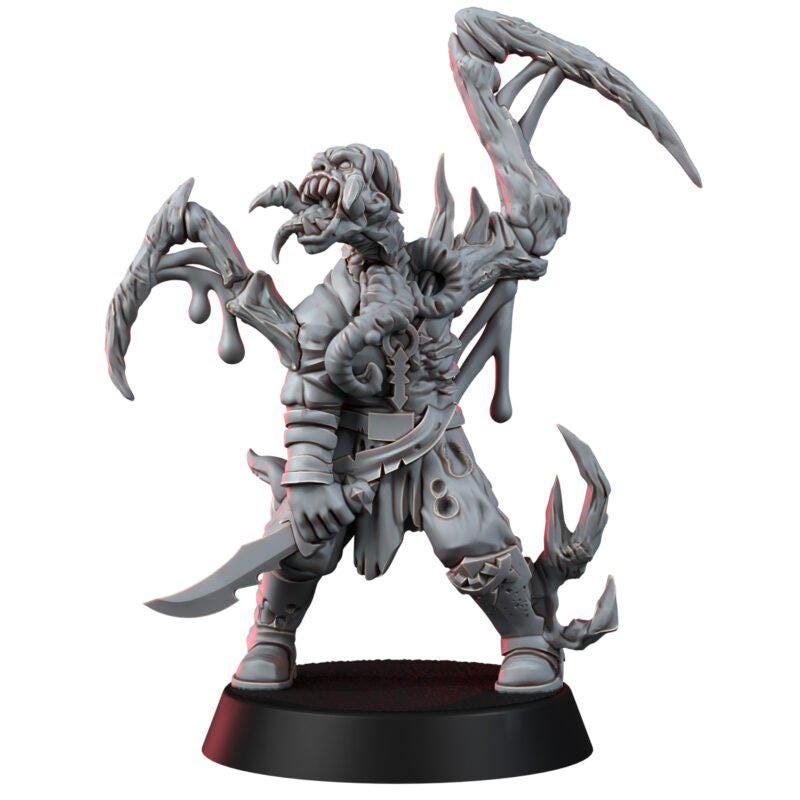 Chaos Renegades Of Pain Mutant Cultists – Chaos Proxy, Wargame Exclusive – 3D printed 16K resin miniature – photo 4 of 19