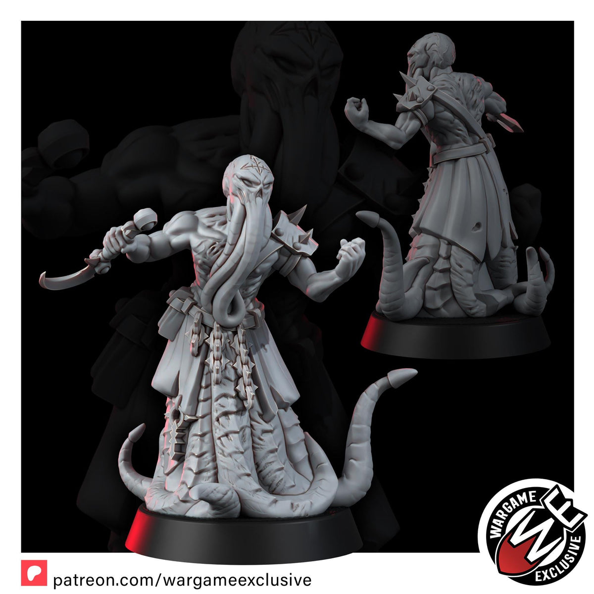 Chaos Renegades Of Pain Mutant Cultists – Chaos Proxy, Wargame Exclusive – 3D printed 16K resin miniature – photo 8 of 19