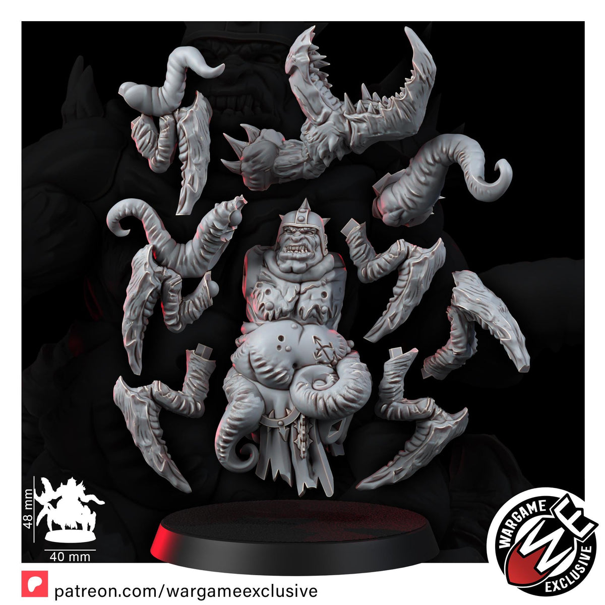 Chaos Renegades Of Pain Mutant Cultists – Chaos Proxy, Wargame Exclusive – 3D printed 16K resin miniature – photo 15 of 19