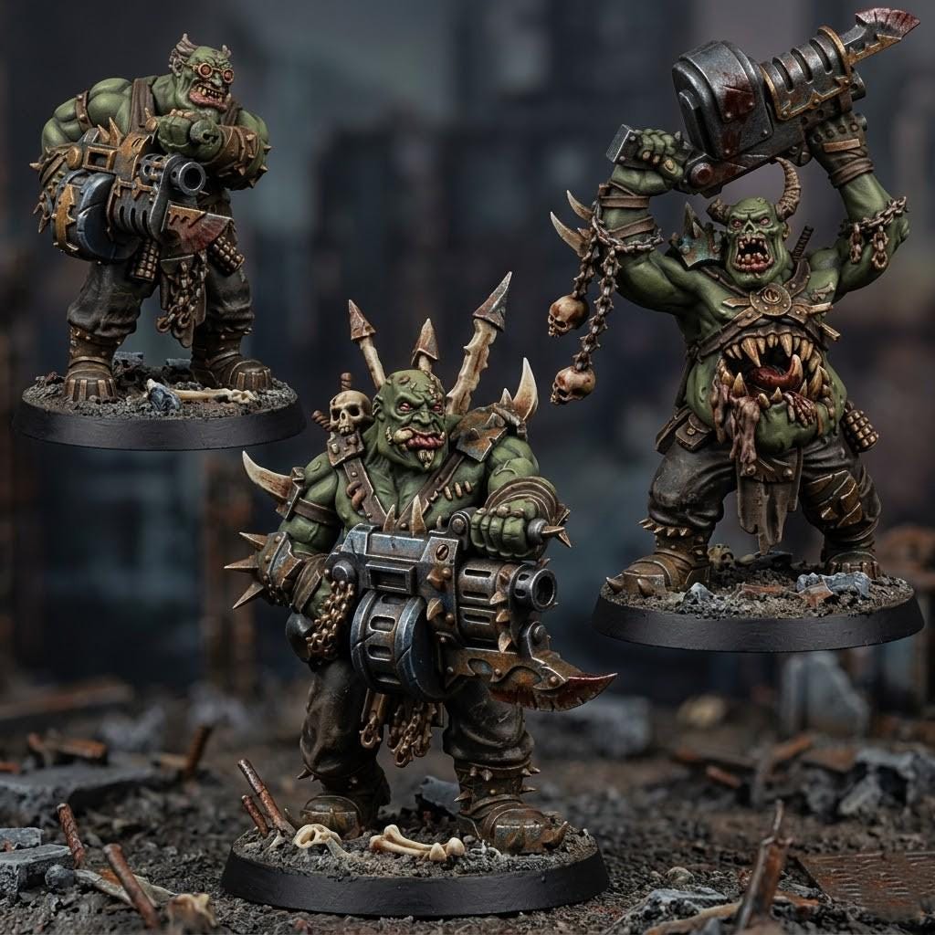 Chaos Renegades Of Pain Ogruns – Chaos Proxy, Wargame Exclusive – 3D printed 16K resin miniature – main photo