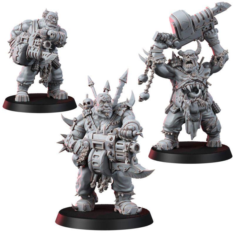 Chaos Renegades Of Pain Ogruns – Chaos Proxy, Wargame Exclusive – 3D printed 16K resin miniature – photo 2 of 9