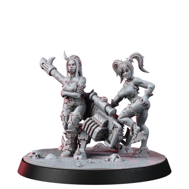 Renegades Of Excess Rapture Weapon Teams – Chaos Proxy, Wargame Exclusive – 3D printed 16K resin miniature – photo 5 of 6
