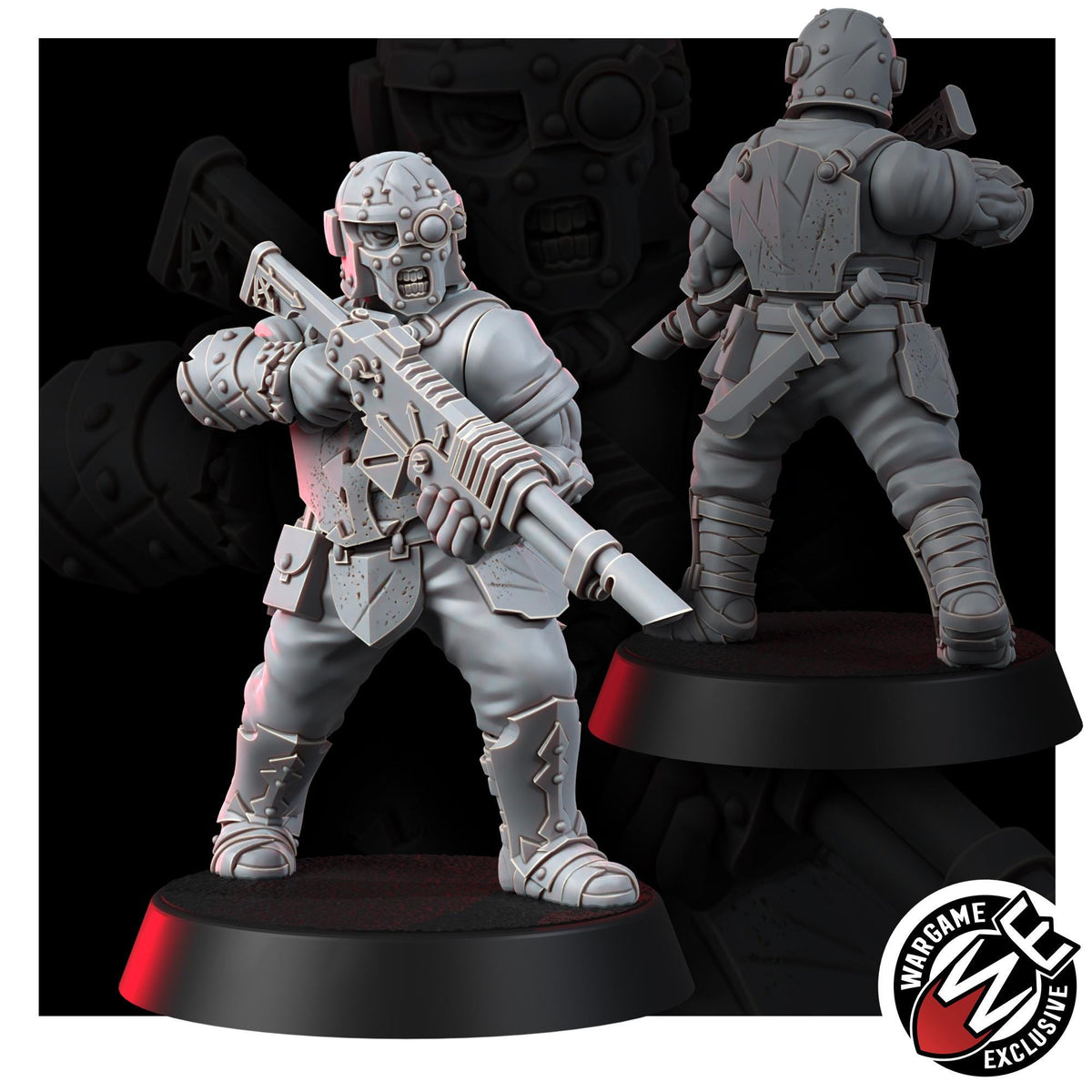 Chaos Renegades Of Pain Regiment Advancing – Chaos Proxy, Wargame Exclusive – 3D printed 16K resin miniature – photo 4 of 20