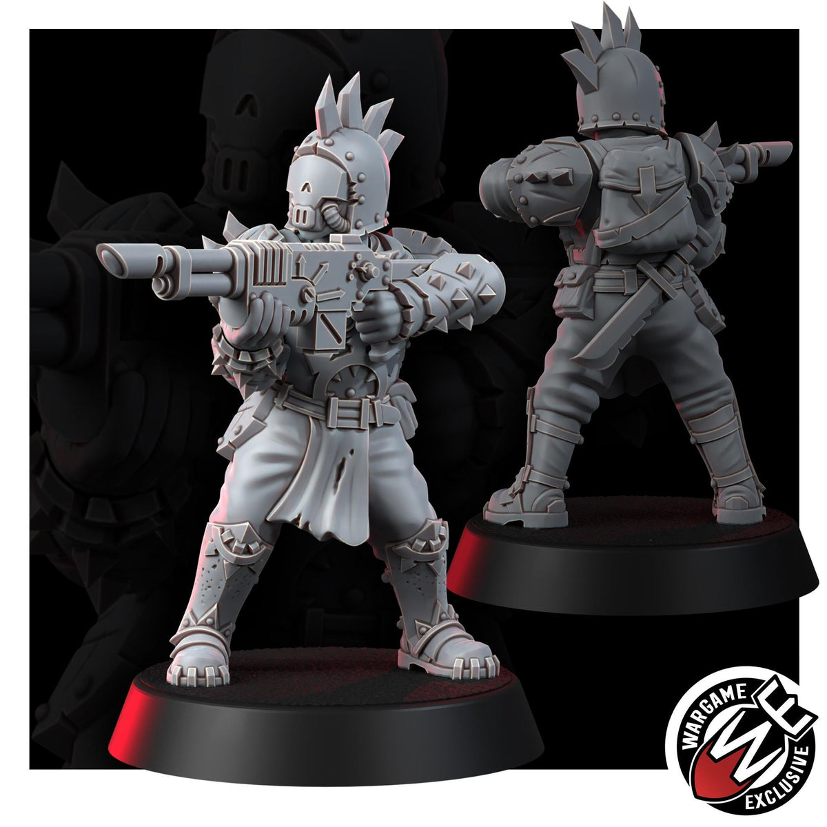 Chaos Renegades Of Pain Regiment Advancing – Chaos Proxy, Wargame Exclusive – 3D printed 16K resin miniature – photo 6 of 20