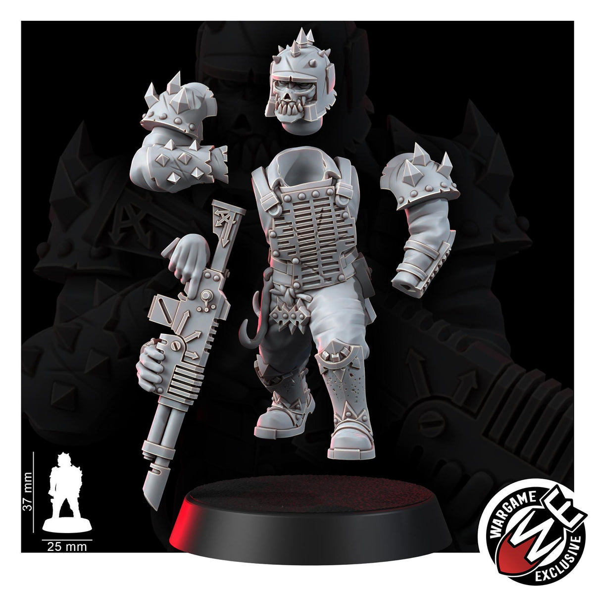 Chaos Renegades Of Pain Regiment Advancing – Chaos Proxy, Wargame Exclusive – 3D printed 16K resin miniature – photo 15 of 20