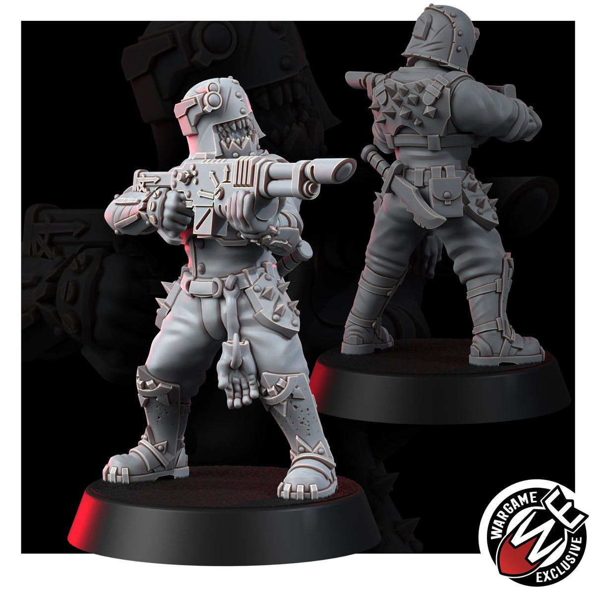 Chaos Renegades Of Pain Regiment Advancing – Chaos Proxy, Wargame Exclusive – 3D printed 16K resin miniature – photo 12 of 20