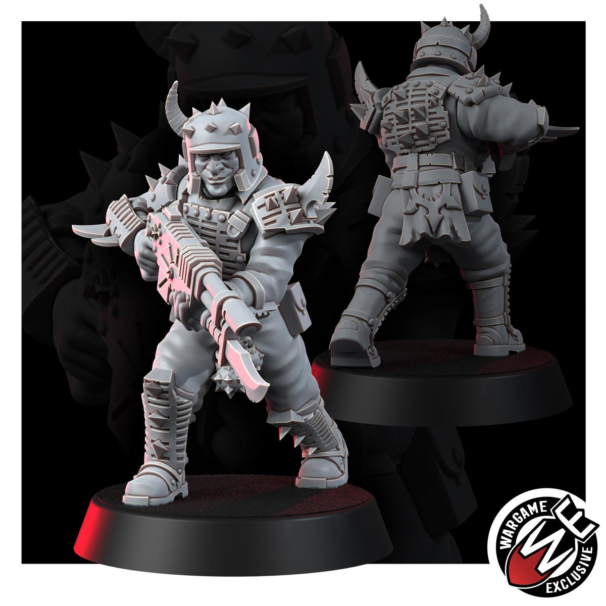 Chaos Renegades Of Pain Regiment Advancing – Chaos Proxy, Wargame Exclusive – 3D printed 16K resin miniature – photo 16 of 20
