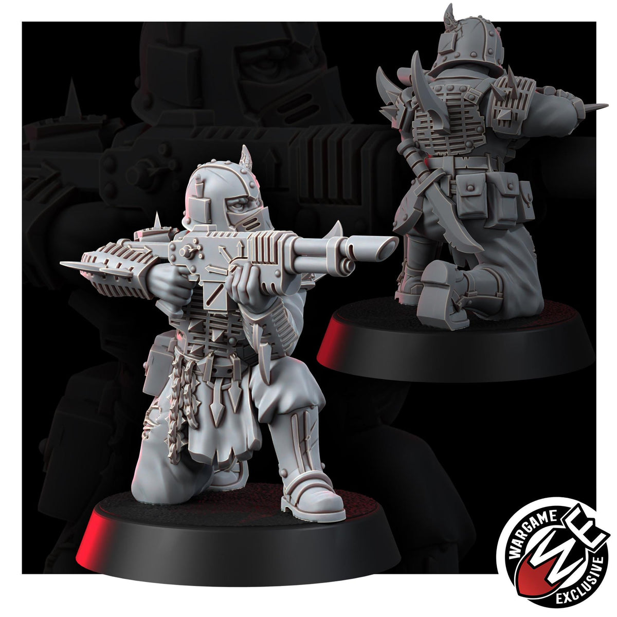 Chaos Renegades Of Pain Regiment Advancing – Chaos Proxy, Wargame Exclusive – 3D printed 16K resin miniature – photo 18 of 20