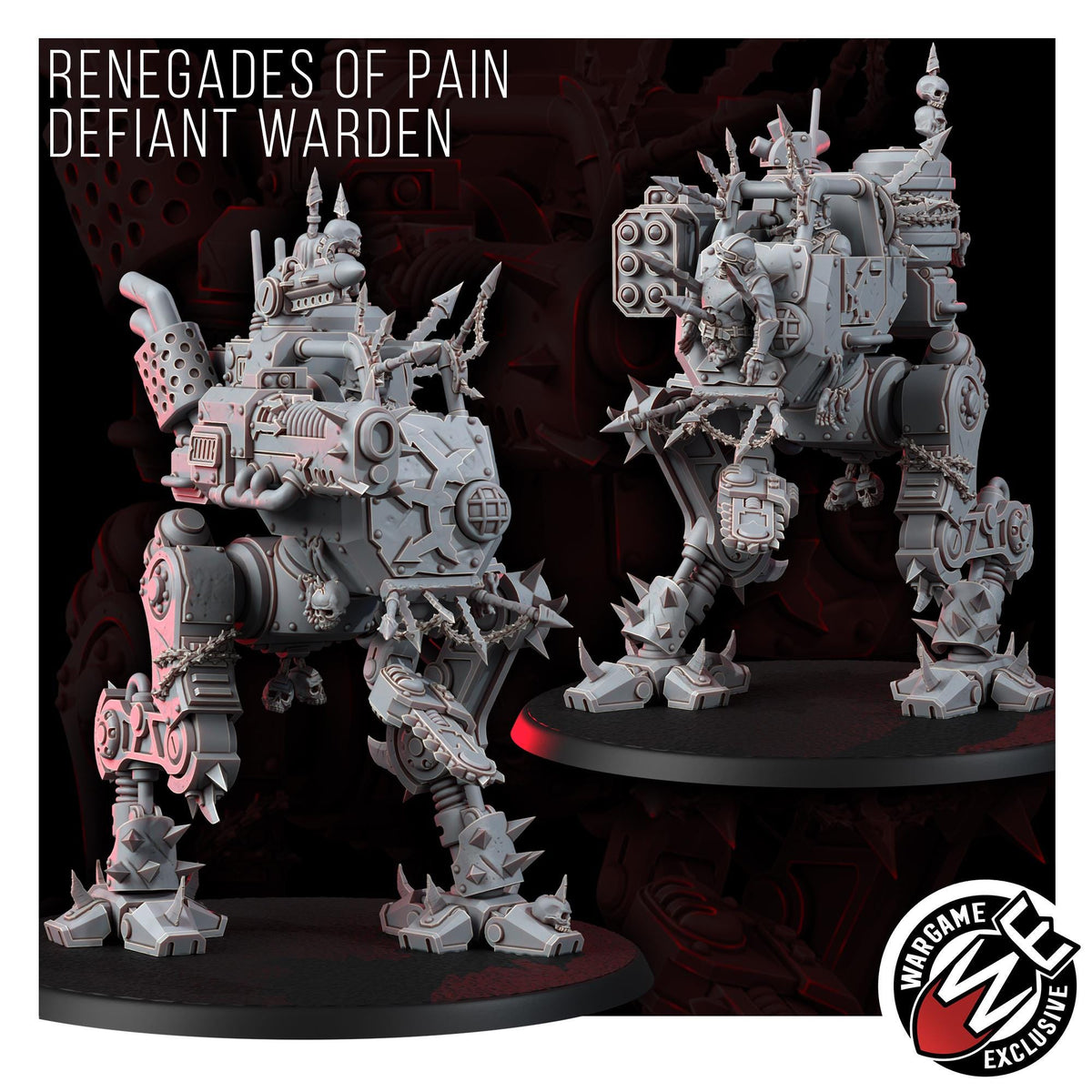Chaos Renegades Of Pain Warden – Chaos Proxy, Wargame Exclusive – 3D printed 16K resin miniature – photo 4 of 8
