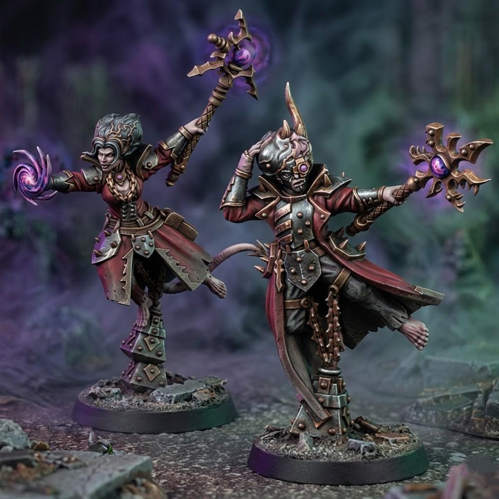 Chaos Renegades Of Pain Warped Psions – Chaos Proxy, Wargame Exclusive – 3D printed 16K resin miniature – main photo